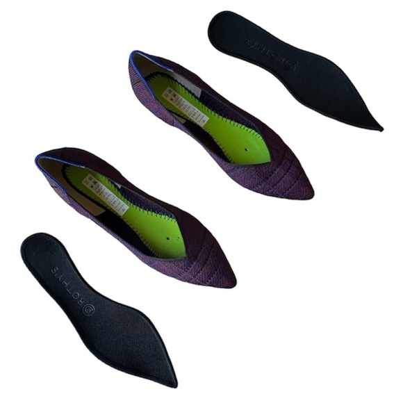 Rothy's Cranberry Plaid Points Brand New Retired Size 9.5 - Picture 3 of 9